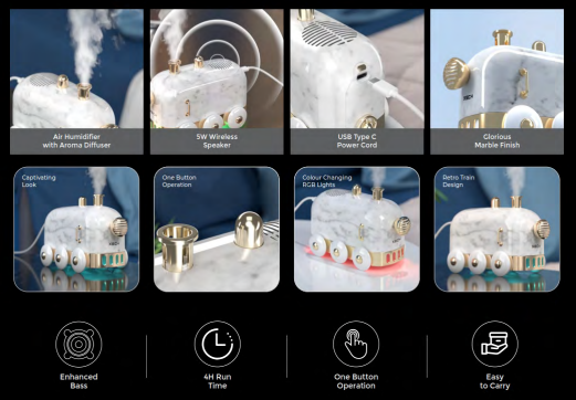 Aroma Diffuser with Speaker – Bags N Tags LLP