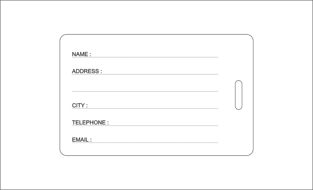 Bag Tag Vector Baggage Tag with logo – Bags N Tags LLP